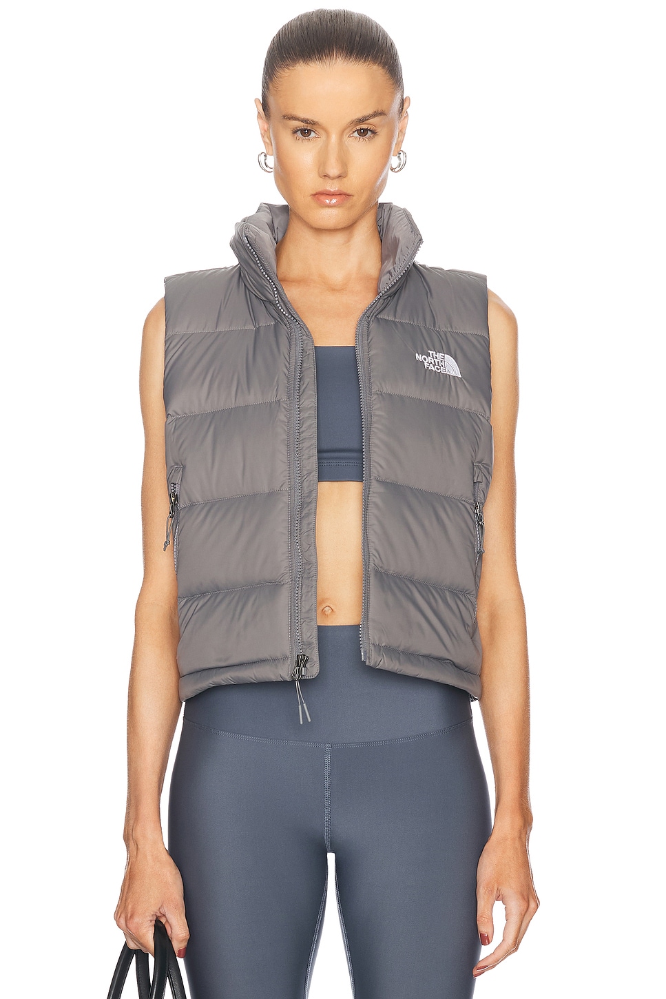 Shop The North Face Hydrenalite Down Vest In Smoked Pearl