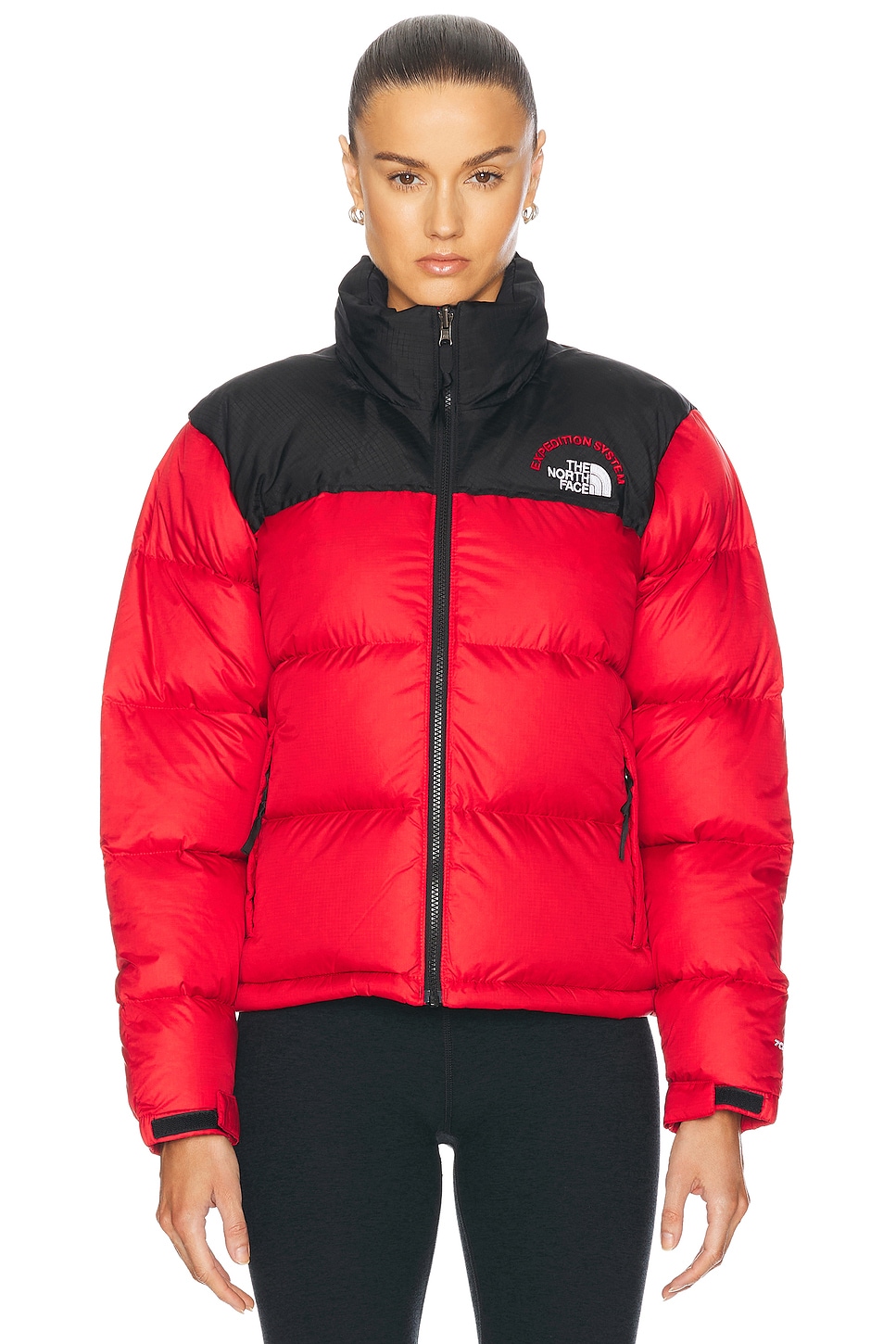 Shop The North Face 1996 Retro Nuptse Jacket In Tnf Red & Tnf Black