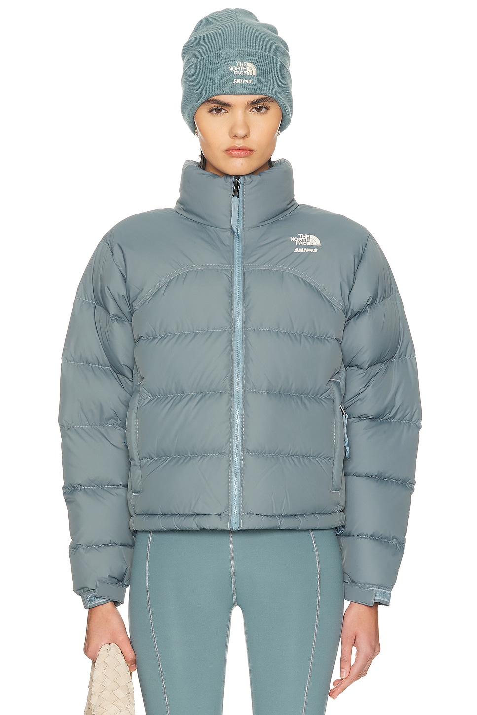 Image 1 of The North Face x SKIMS 2000 Retro Shrunken Nuptse Jacket in SK Kyanite