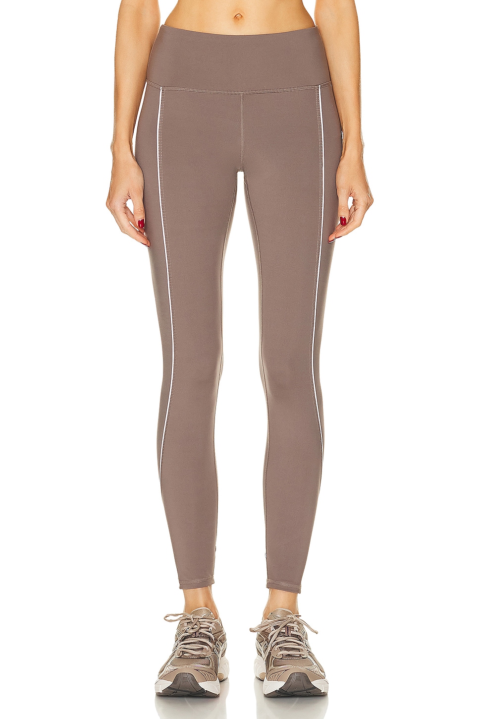 Image 1 of The North Face Tek Piping Knit Tight in Falcon Brown