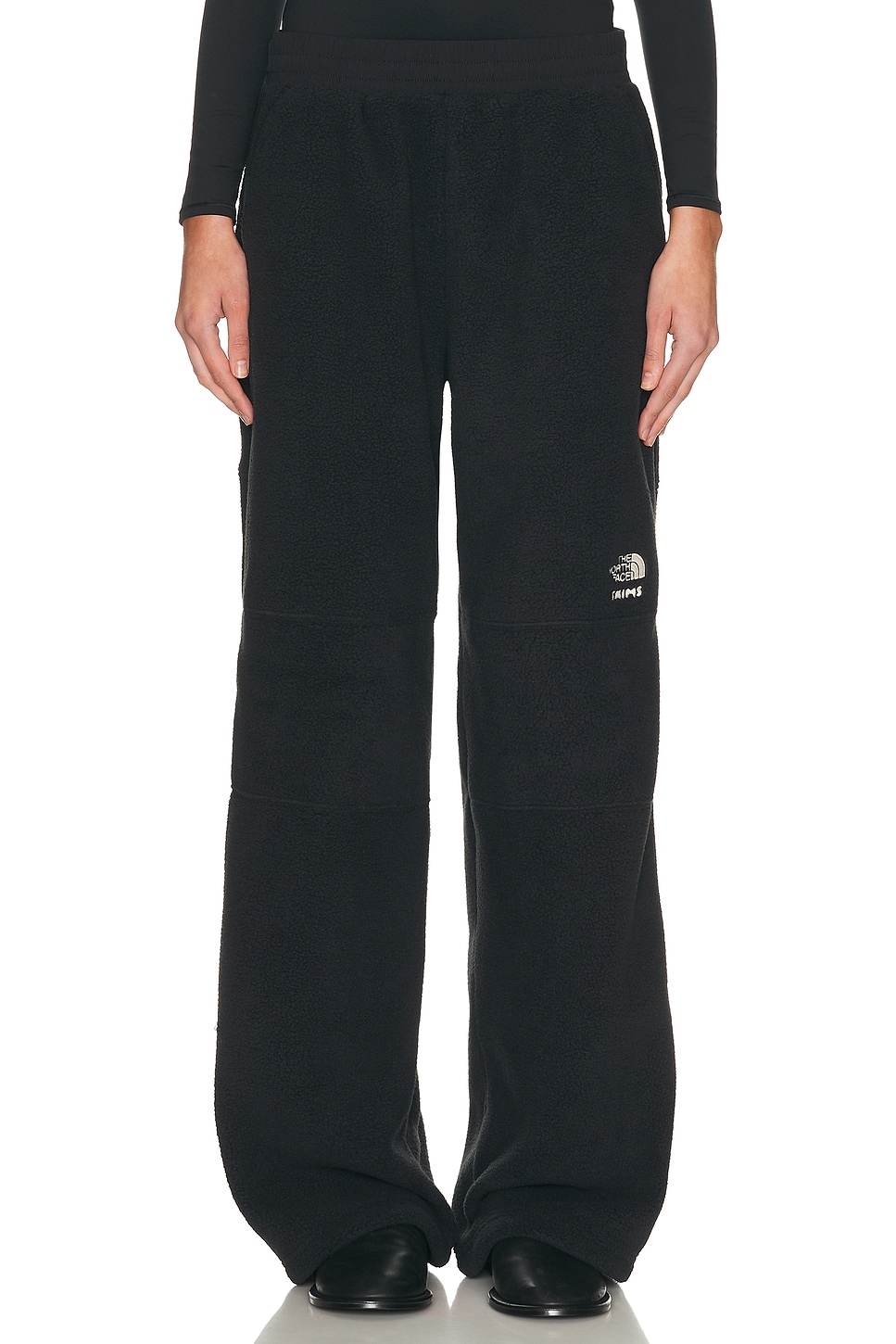 Image 1 of The North Face x SKIMS 1995 Denali Fleece Straight Leg Pant in SK Onyx