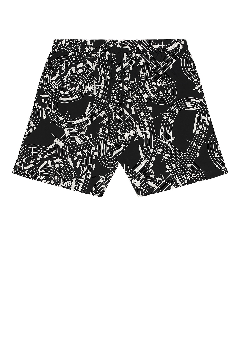 TAKAHIROMIYASHITA The Soloist Music Note Hawaiian Shorts in Black