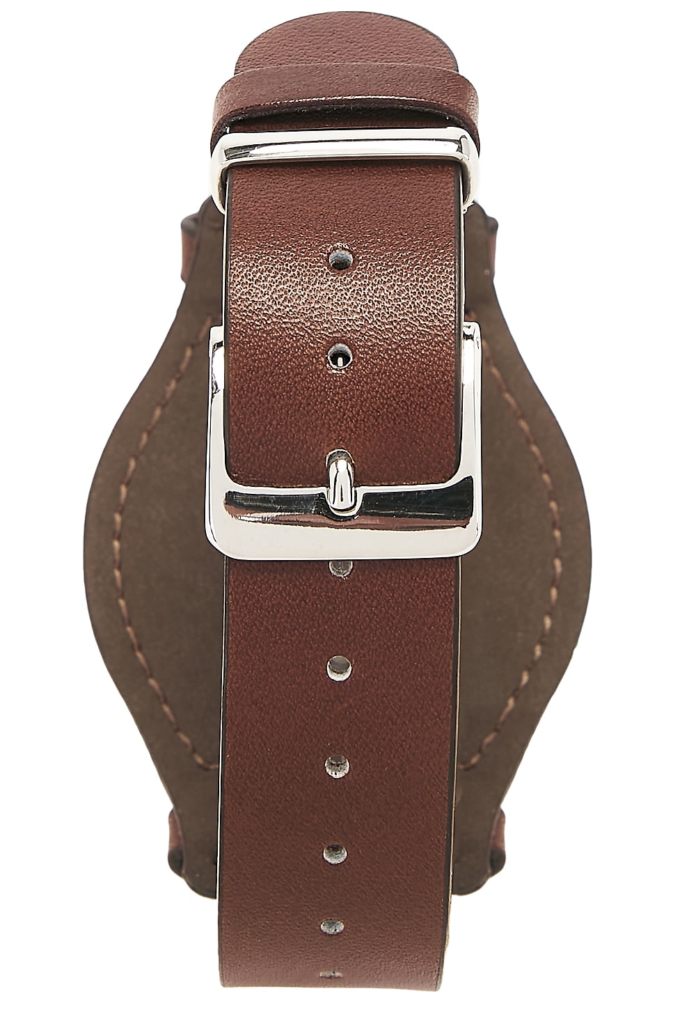Takahiromiyashita The Soloist Coussin Type L Leather Belt Watch In Sand