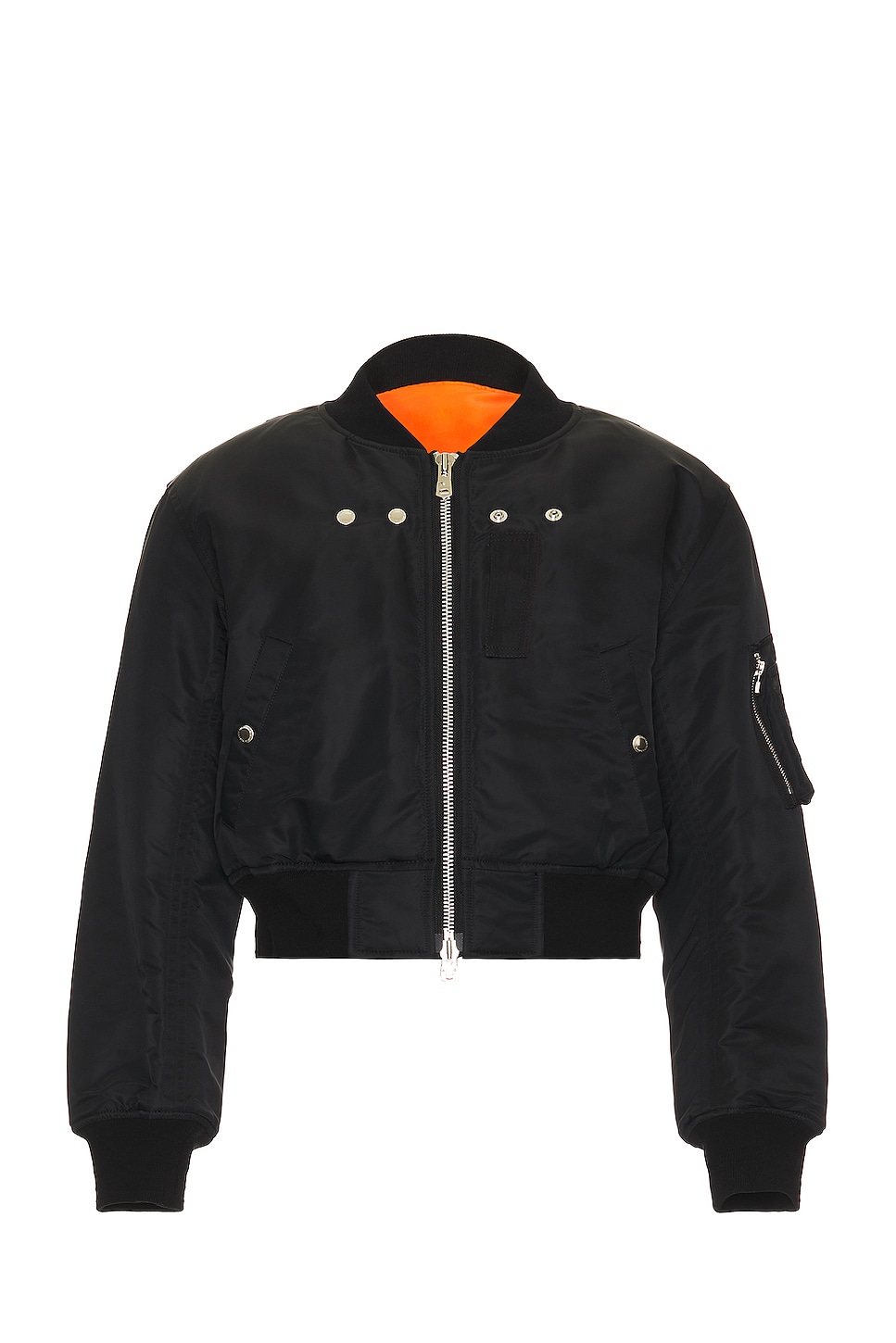 Image 1 of TAKAHIROMIYASHITA The Soloist Two Way Cropped Bomber in Black
