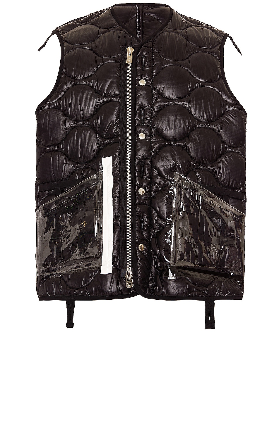Image 1 of TAKAHIROMIYASHITA The Soloist Oversized Quilted Vest in Black