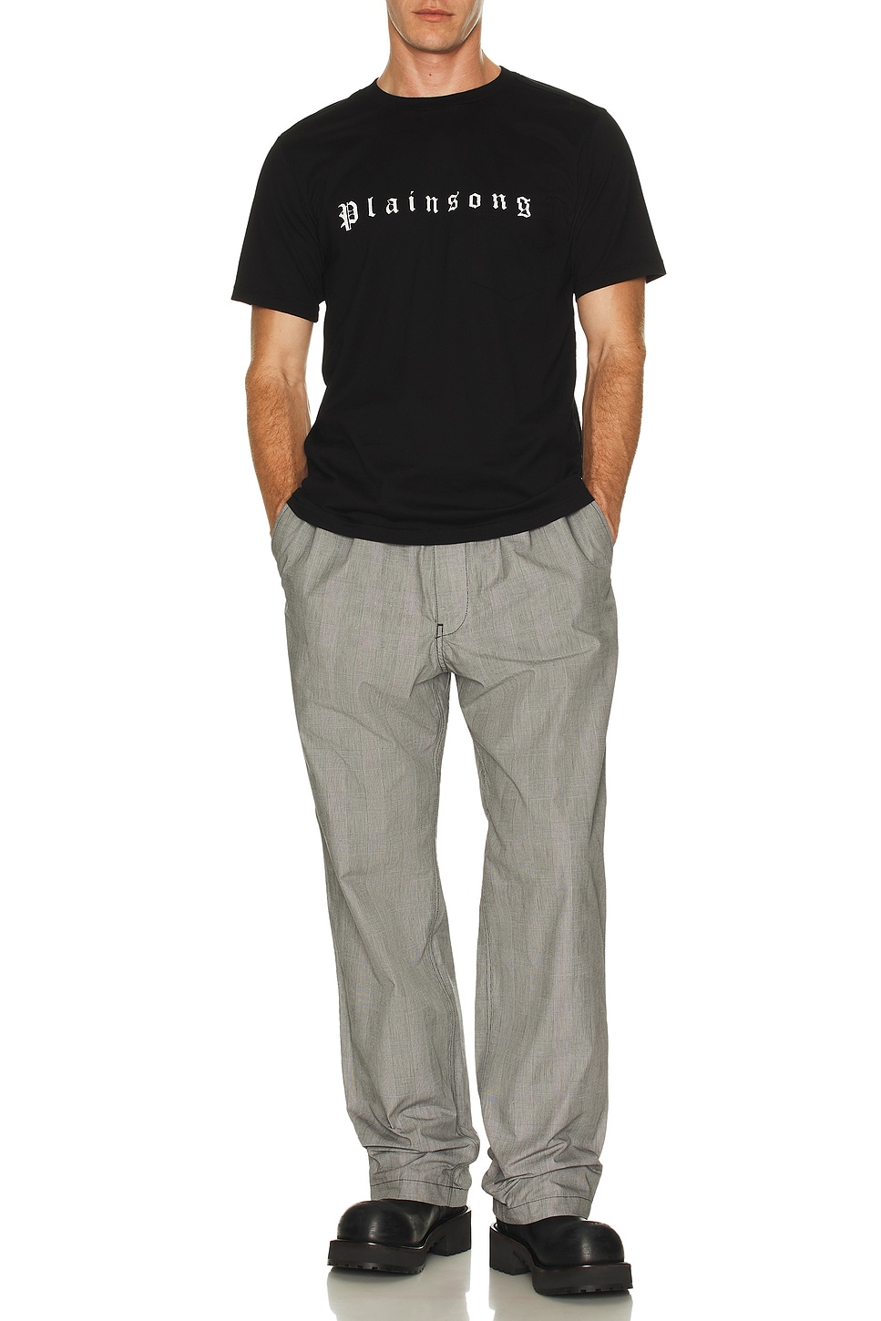 Image 1 of TAKAHIROMIYASHITA The Soloist Plainsong Short Sleeve Tee in Black