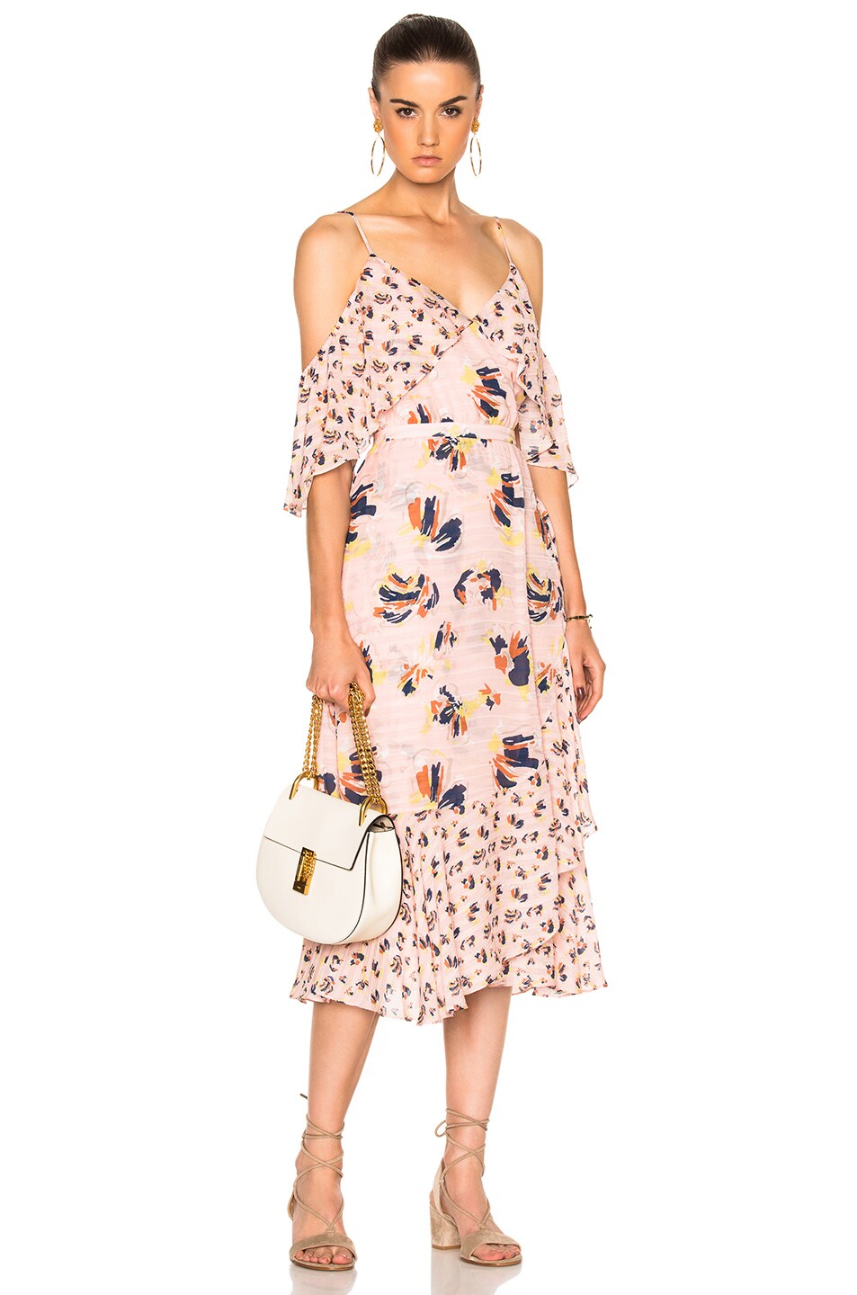 Image 1 of Tanya Taylor Floral Amylia Dress in Rose Multi