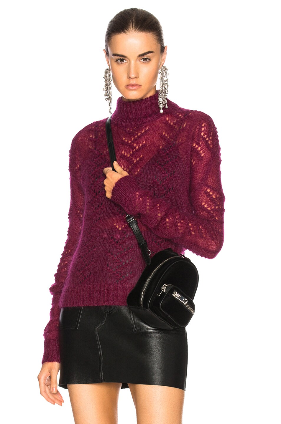 Image 1 of Tanya Taylor Everette Sweater in Burgundy