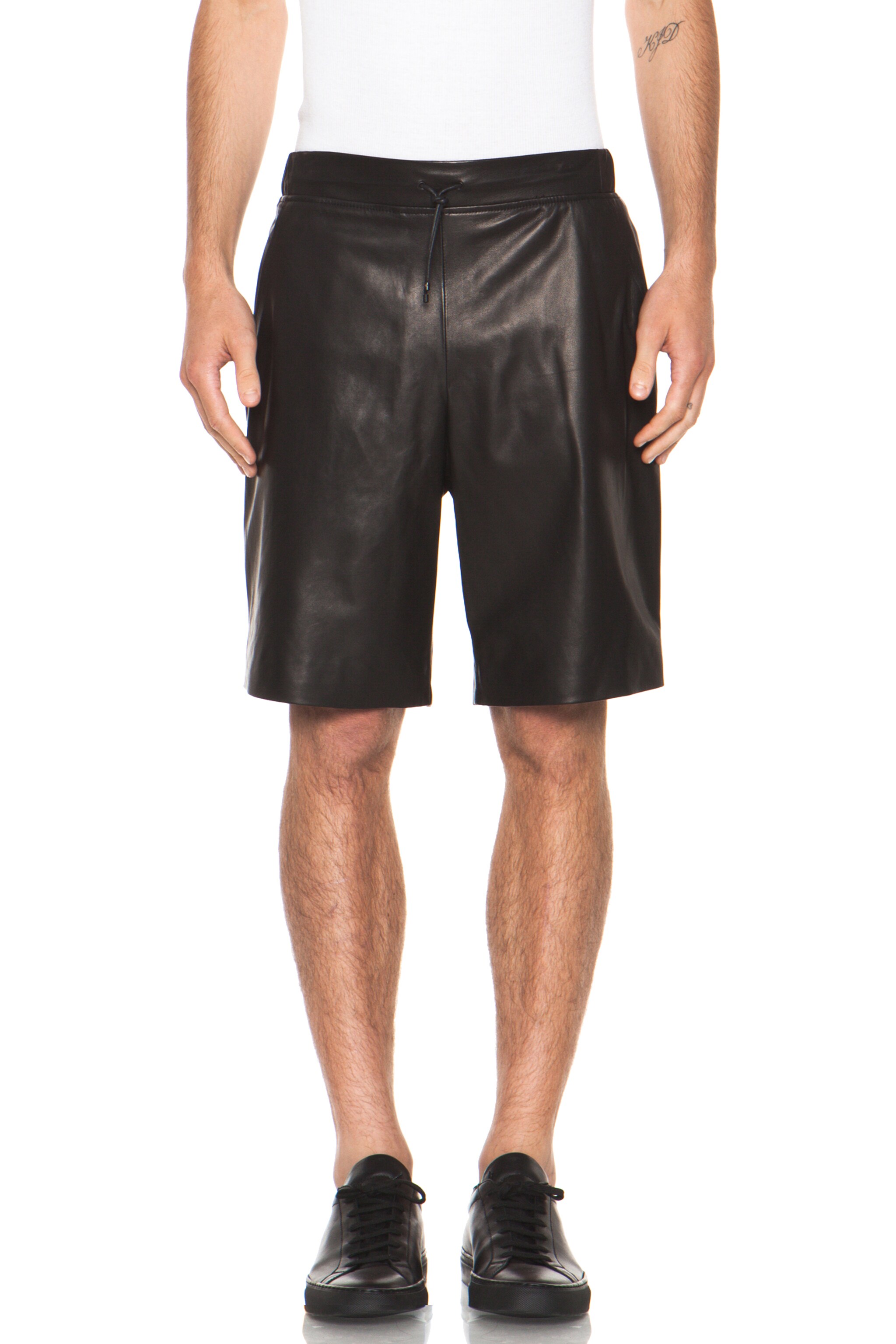 Image 1 of Alexander Wang Leather Short in Black