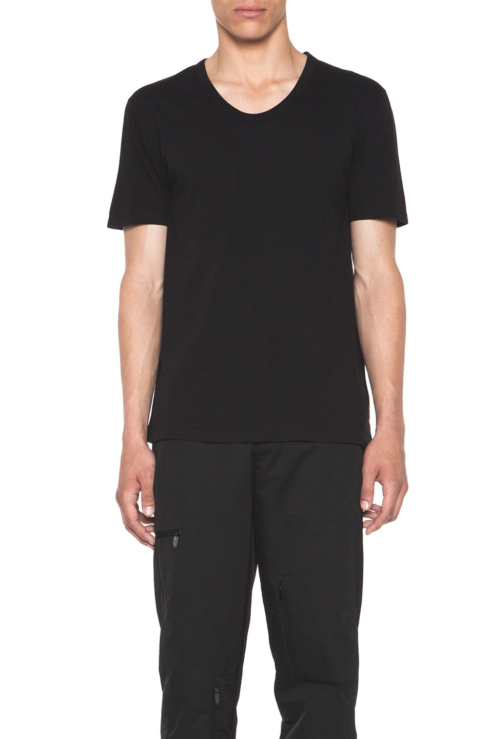 Image 1 of Alexander Wang Classic Low Neck Tee in Black