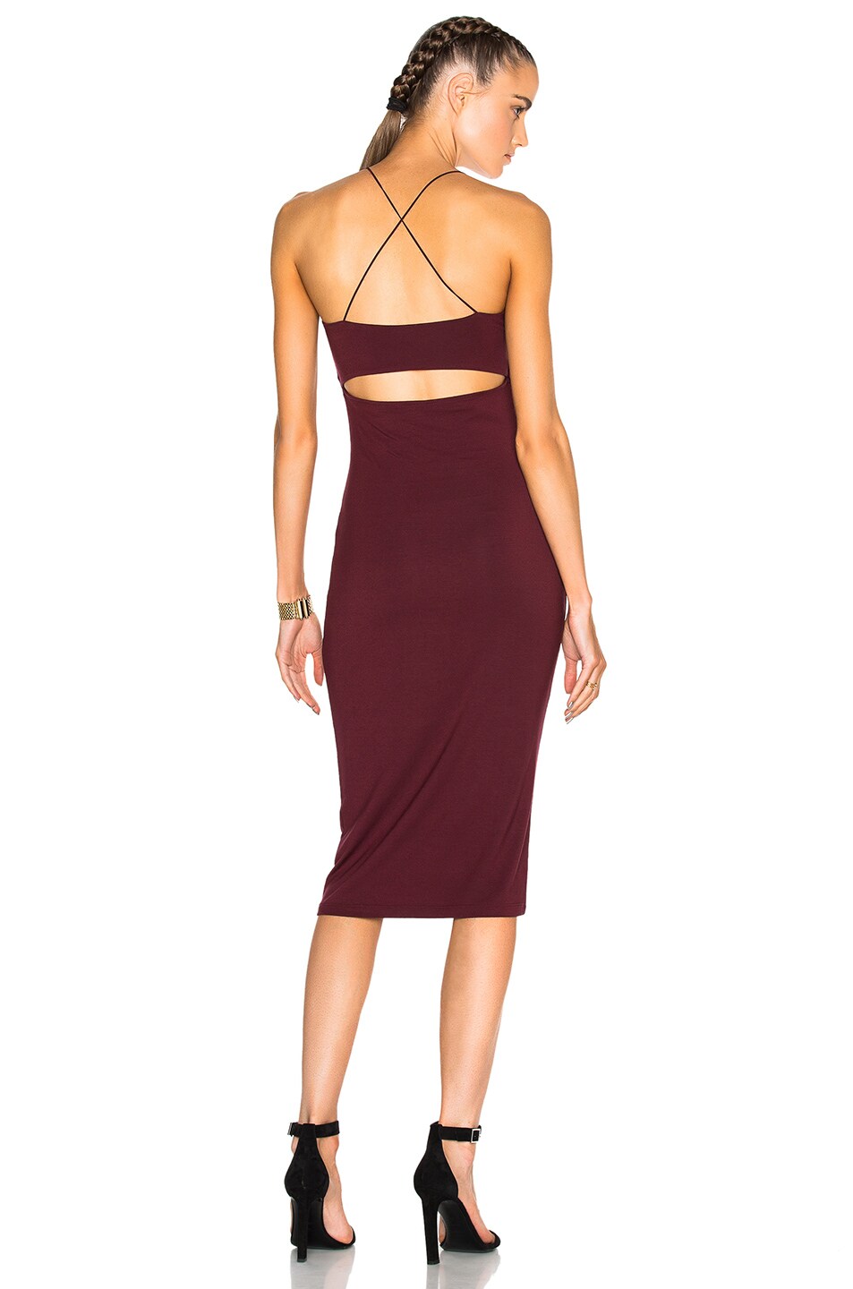 Image 1 of Alexander Wang Strappy Tank Dress in Wine