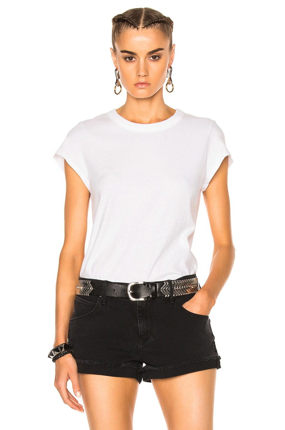 Image 1 of Alexander Wang High Twist Fitted Bodysuit in White