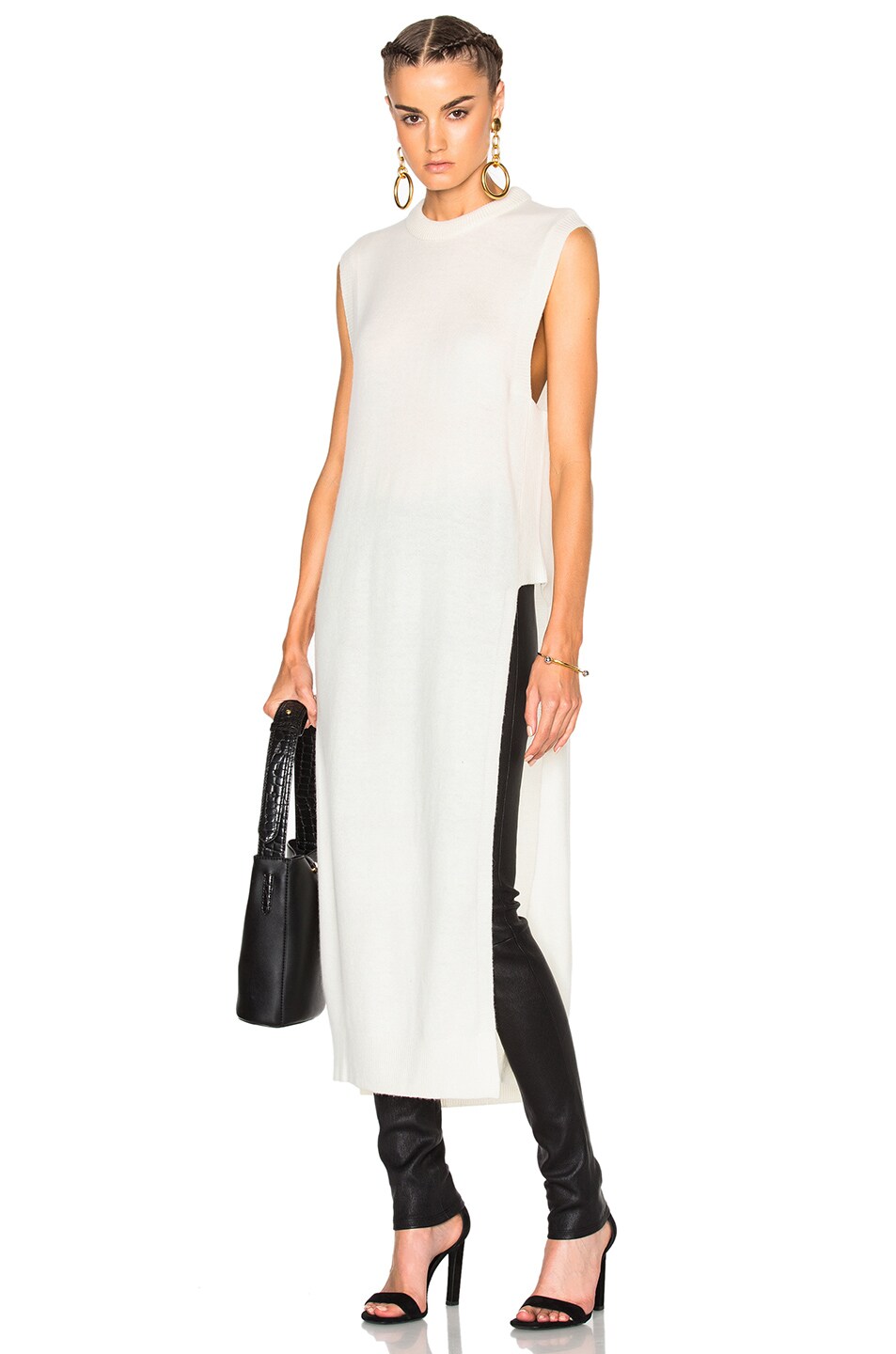 Image 1 of Alexander Wang Cashmere Mock Neck Sweater in Ivory