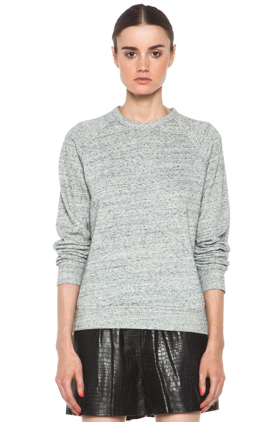 Download T by Alexander Wang French Terry Crew Neck Sweatshirt in ...