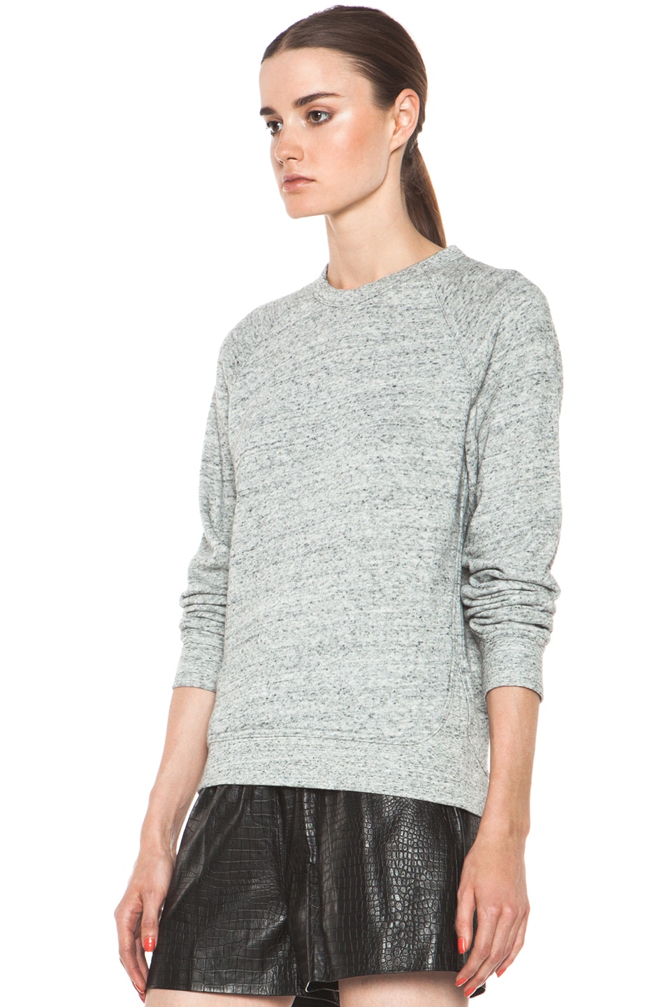 Download T by Alexander Wang French Terry Crew Neck Sweatshirt in ...