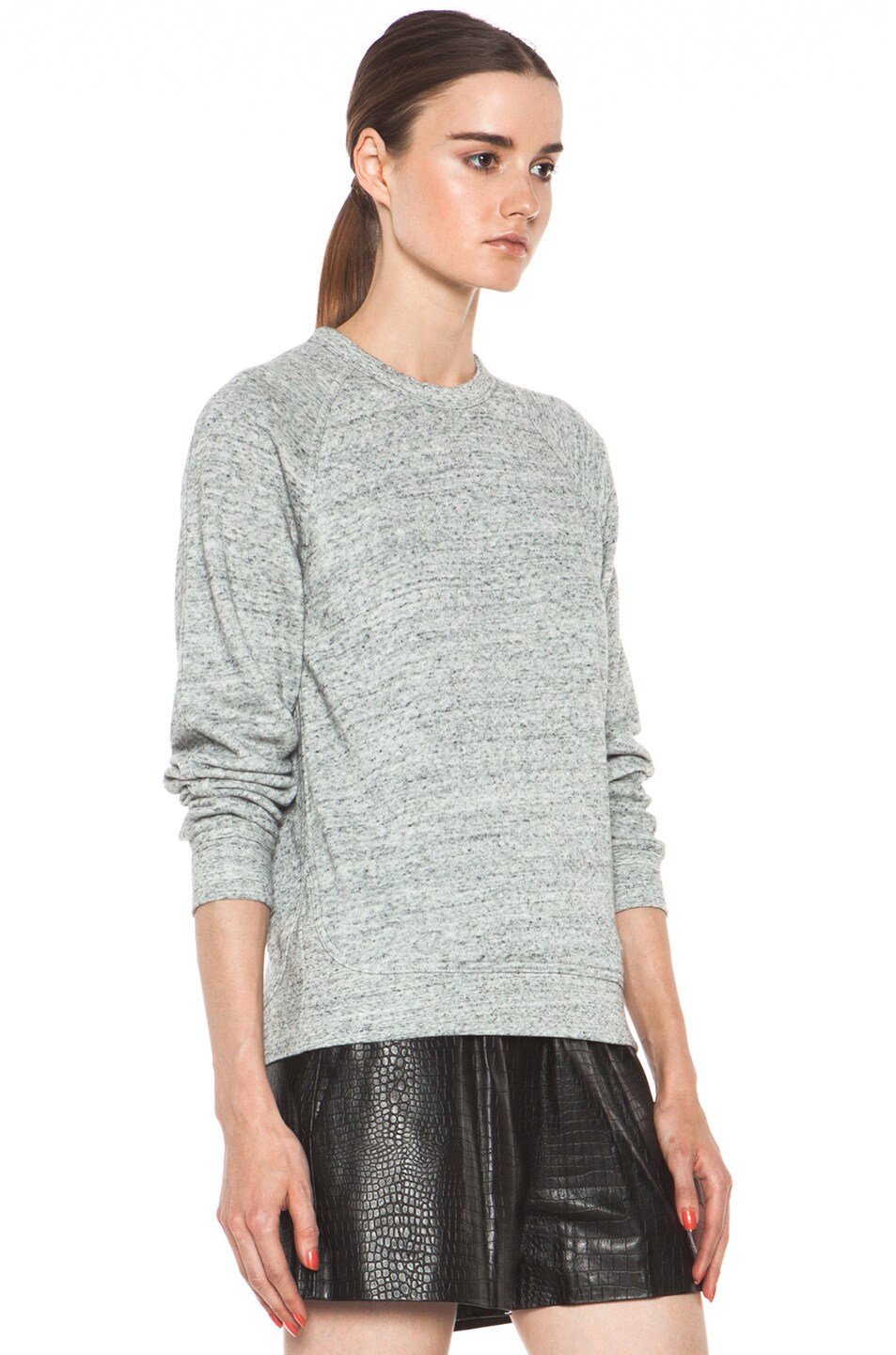 Download T by Alexander Wang French Terry Crew Neck Sweatshirt in ...