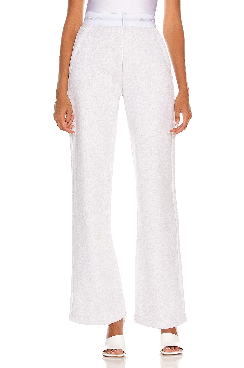 Image 1 of Alexander Wang Trouser Sweatpant in Light Heather Grey