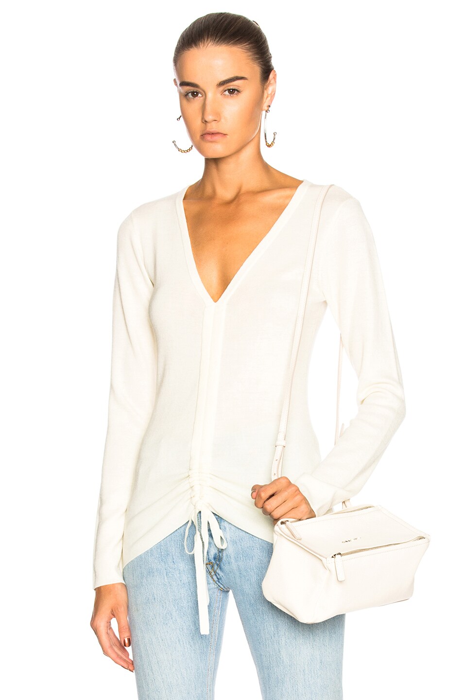 Image 1 of Alexander Wang Ruched Top in Ivory