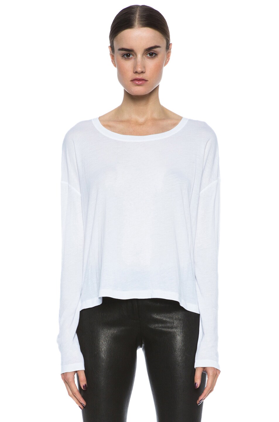 Image 1 of Alexander Wang Single Jersey Tee in White