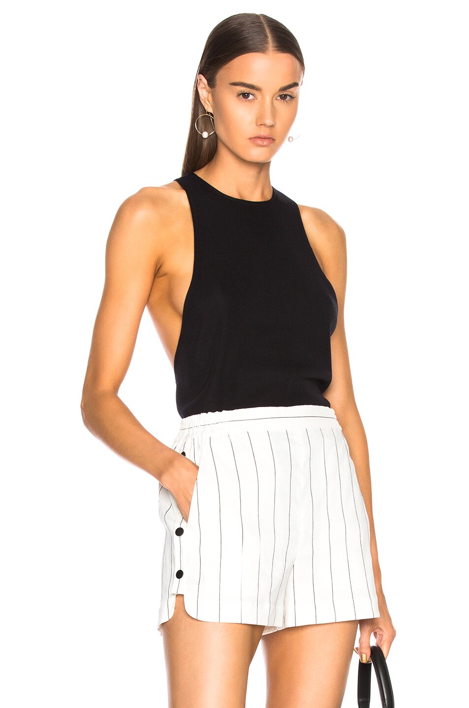 Image 1 of Tibi Claire Sleeveless Sweater in Black
