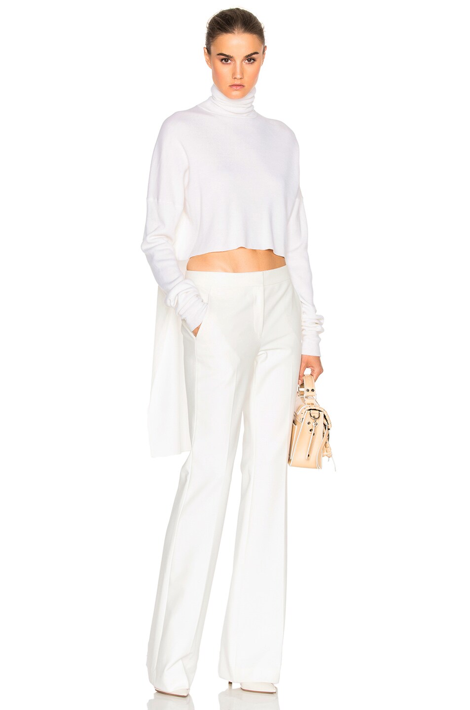 Image 1 of Tibi Open Back Sweater in Ivory