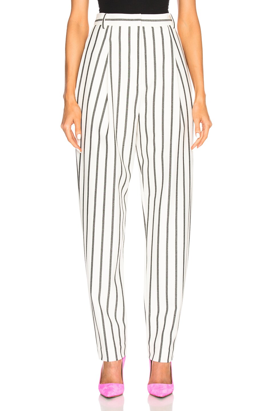 Image 1 of Tibi Lucci Pleat Pants in Ivory Multi