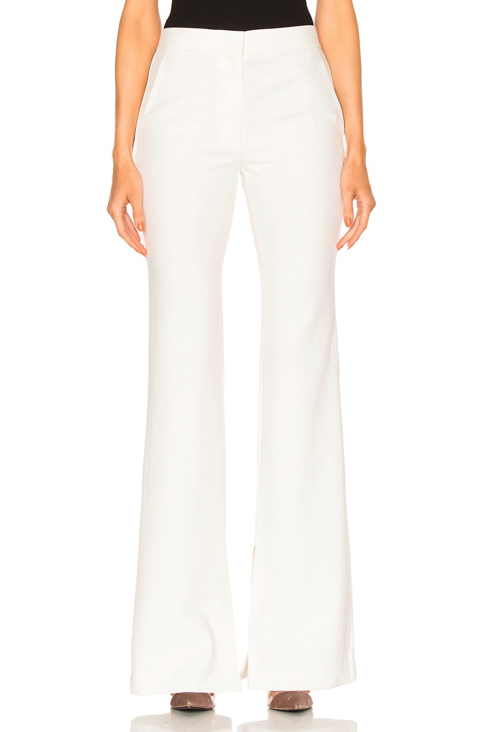 Image 1 of Tibi Flare Pants in Ivory