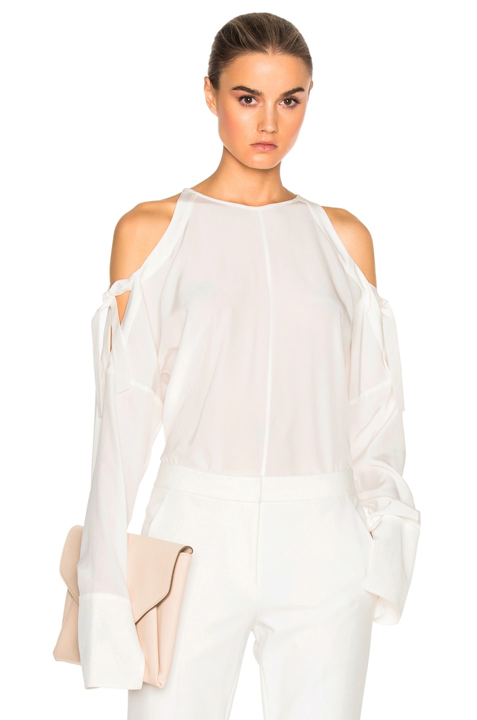 Image 1 of Tibi Cut Out Top in Ivory