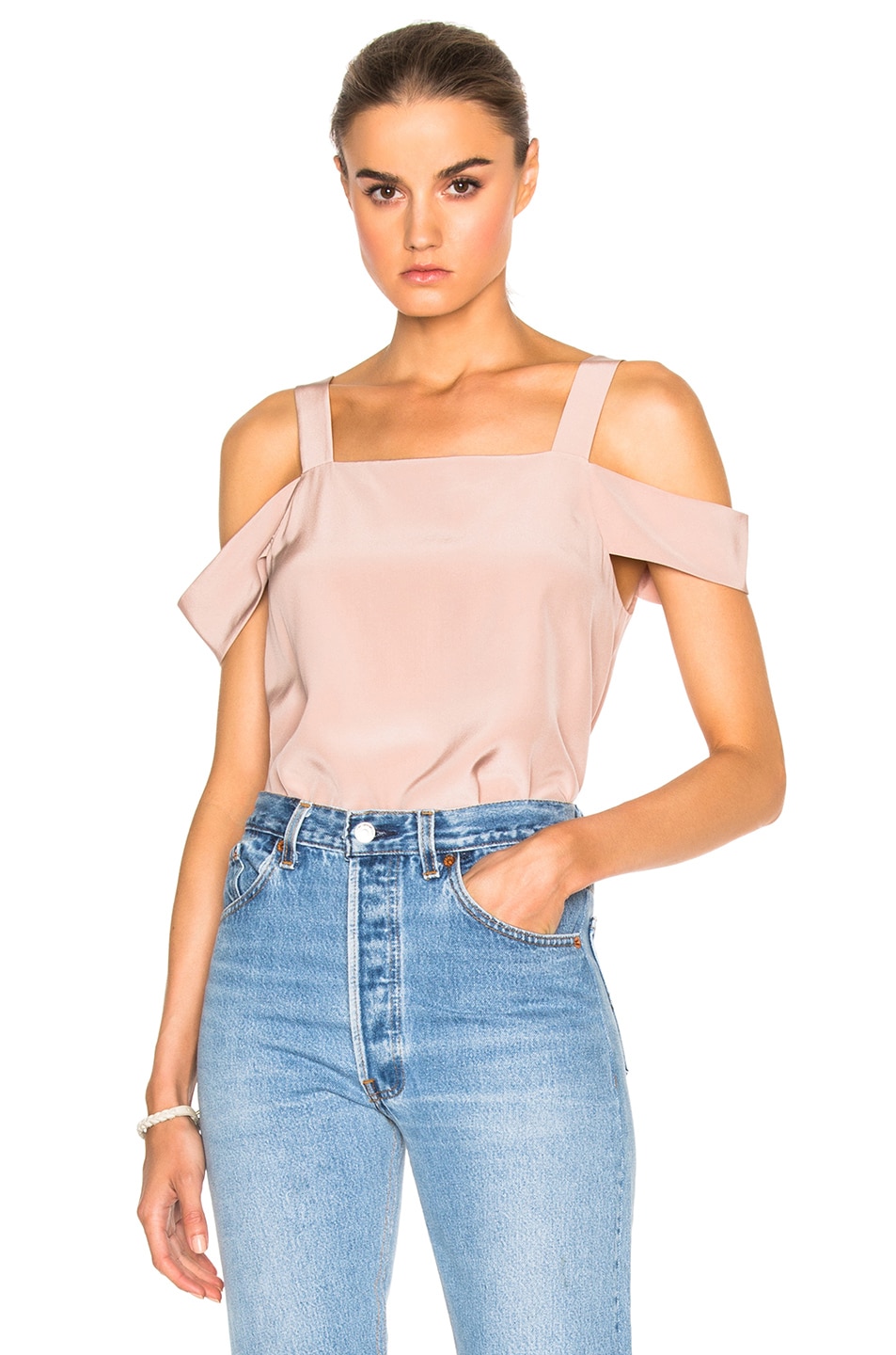 Image 1 of Tibi Cut Out Sleeve Top in Margaux