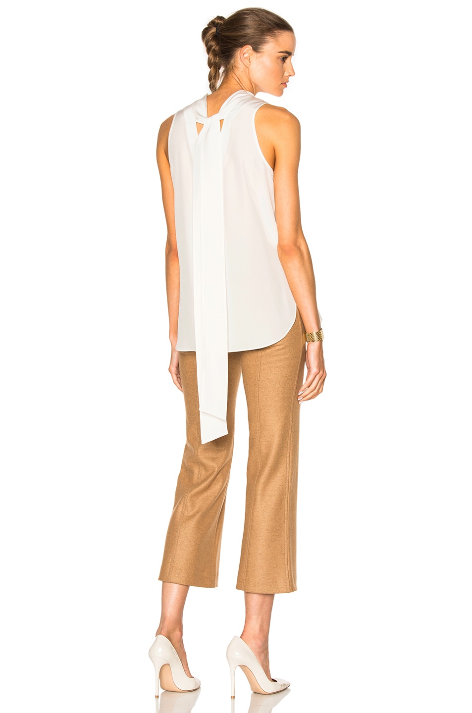 Image 1 of Tibi Tie Back Top in Ivory