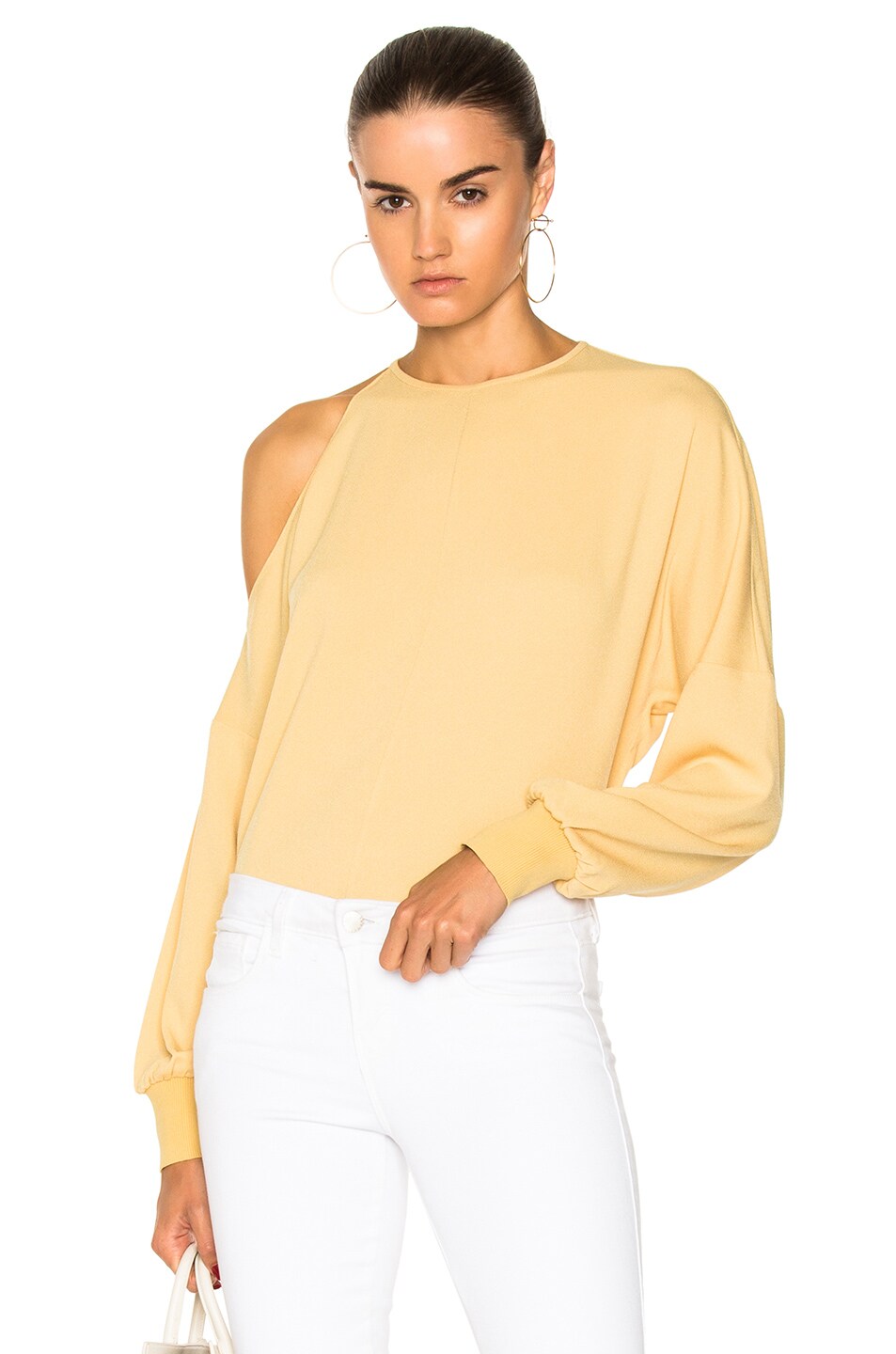 Image 1 of Tibi Asymmetrical Cut Out Top in Blond