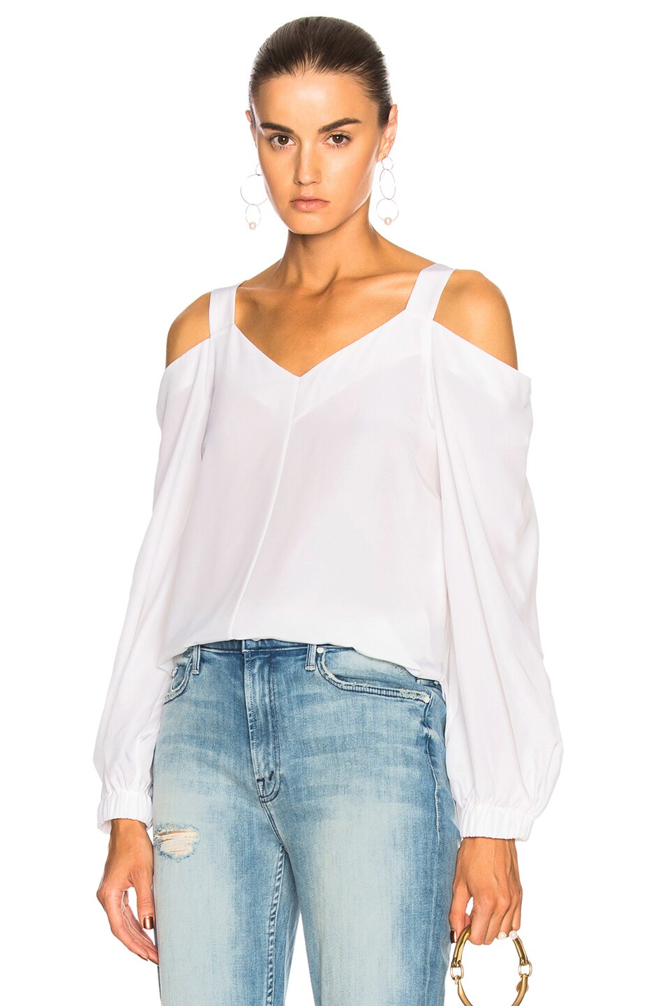 Image 1 of Tibi Strappy Tunic Top in White