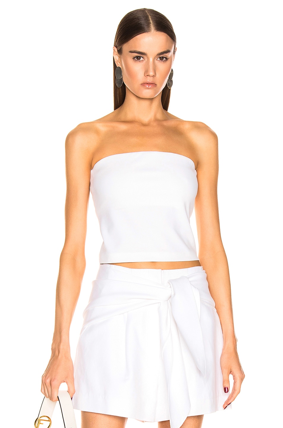 Image 1 of Tibi Structured Strapless Top in White
