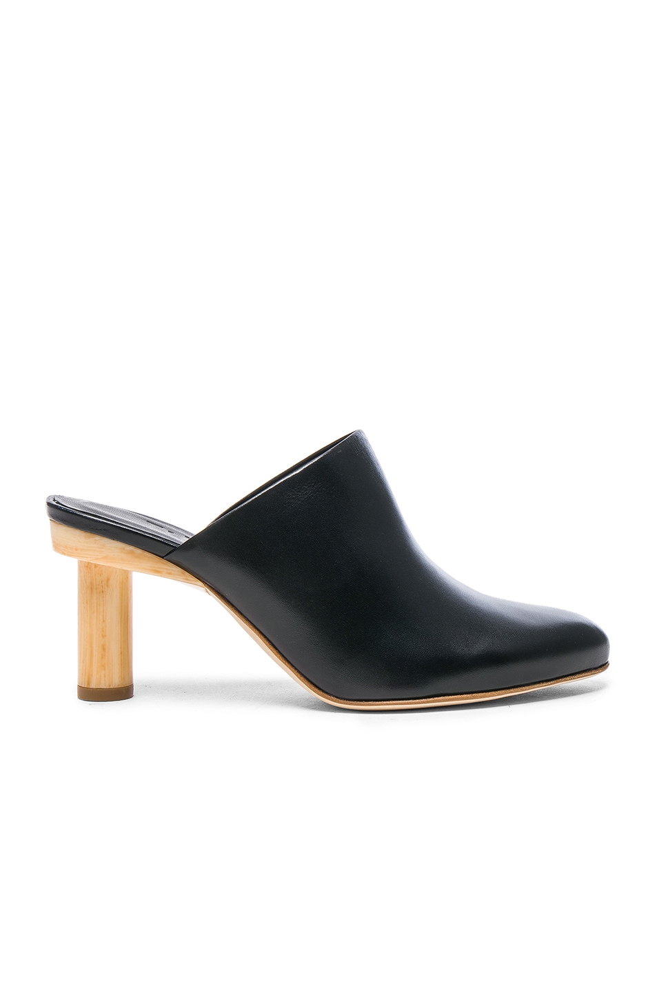 Image 1 of Tibi Leather Zoe Mules in Navy
