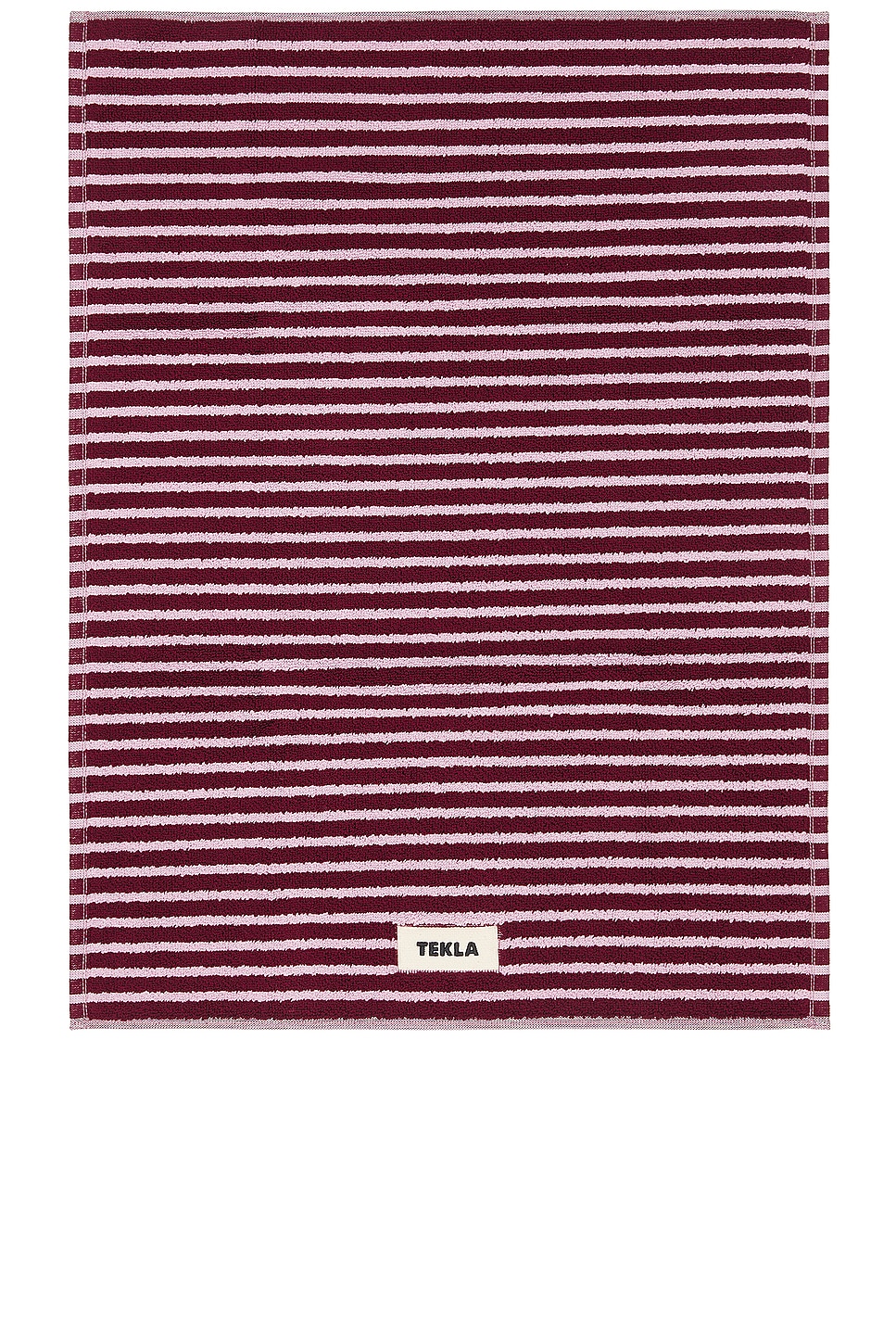 Image 1 of Tekla Stripe Hand Towel in Red & Rose