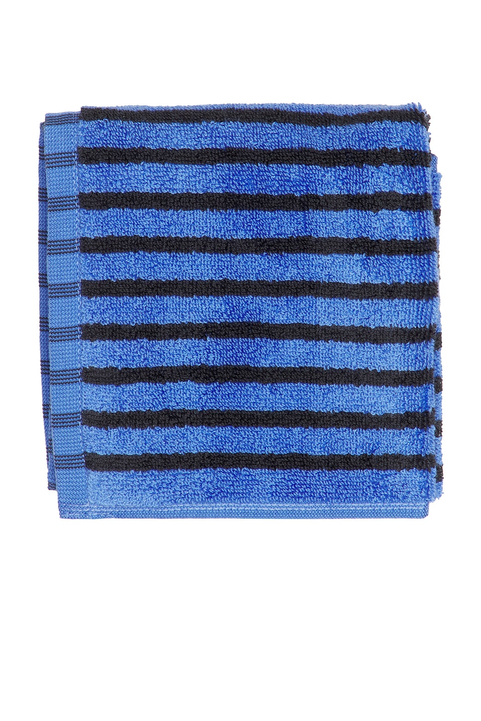 Image 1 of Tekla Sailor Stripes Guest Towel in Blue & Black