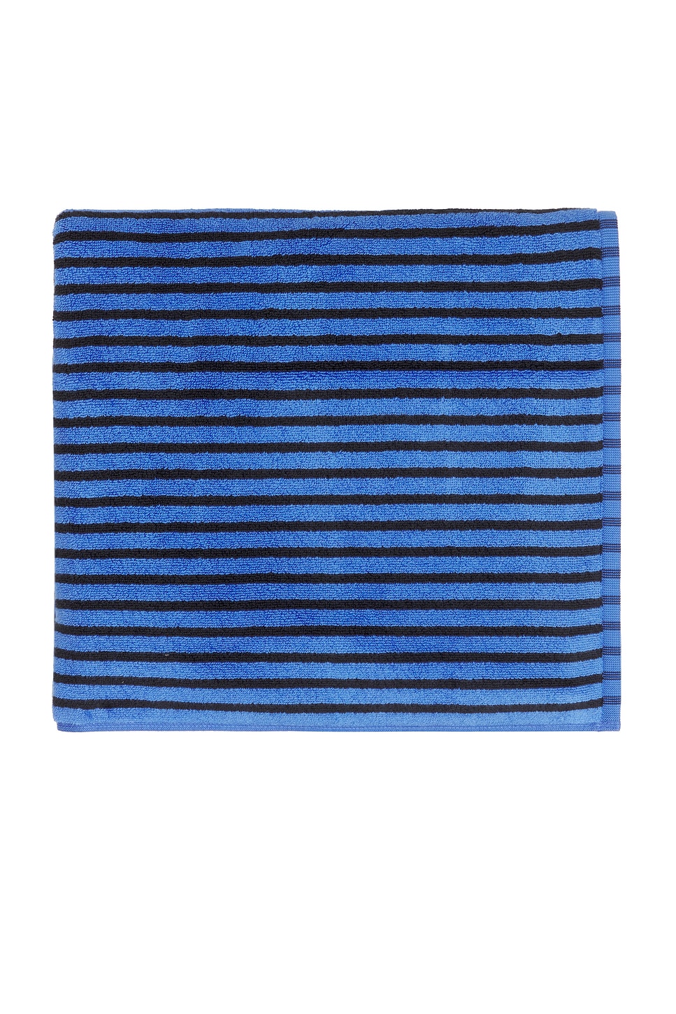 Image 1 of Tekla Sailor Stripes Bath Towel in Blue & Black