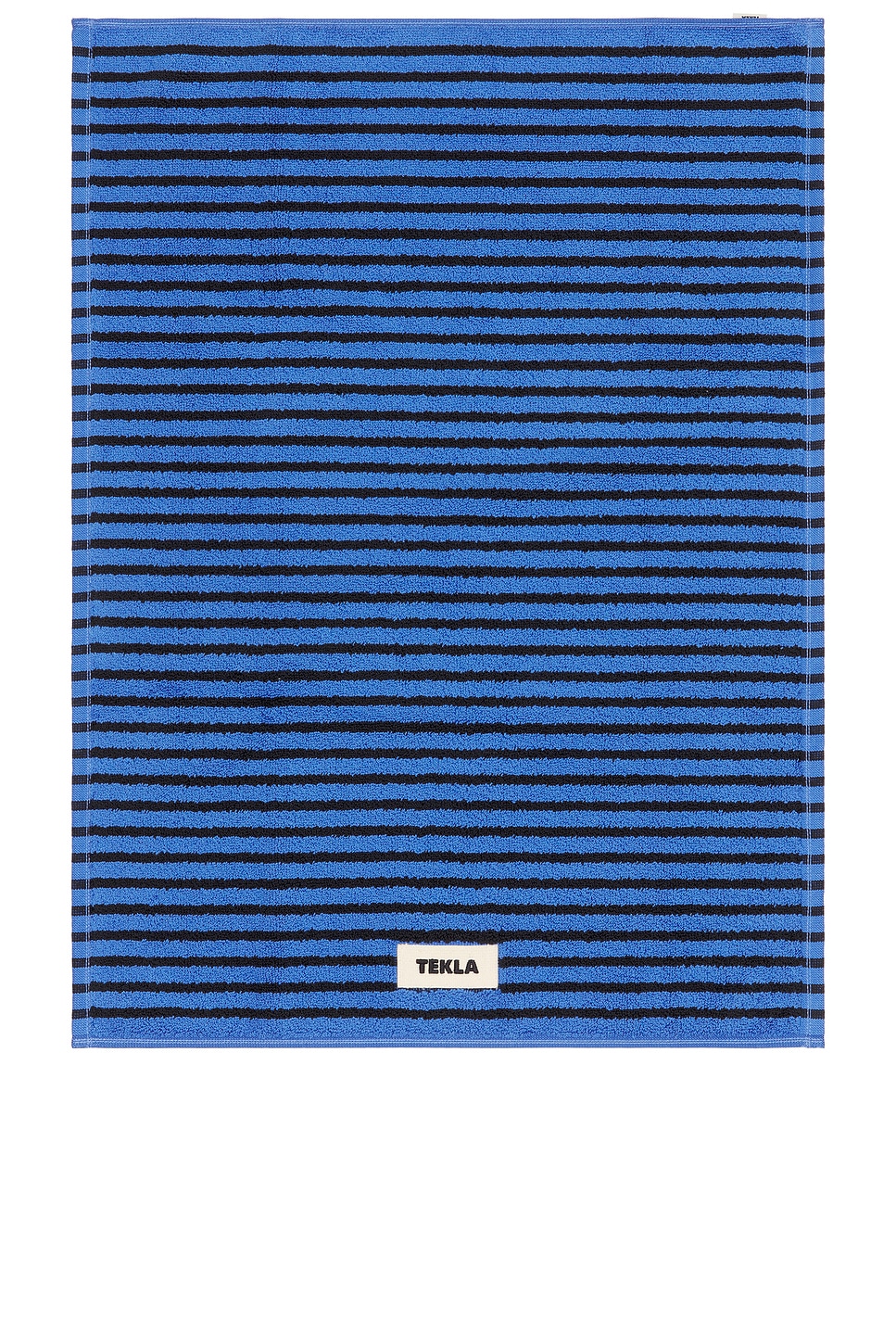 Image 1 of Tekla Sailor Stripe Bath Mats in Blue & Black