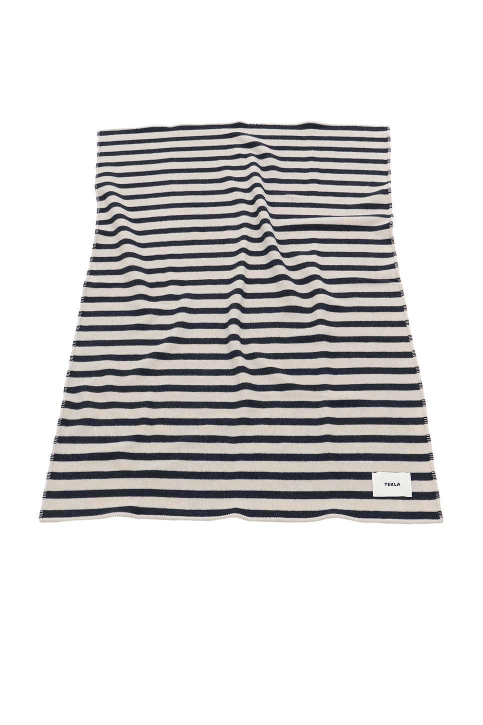 Image 1 of Tekla Lambswool Blanket in Magpie Stripes