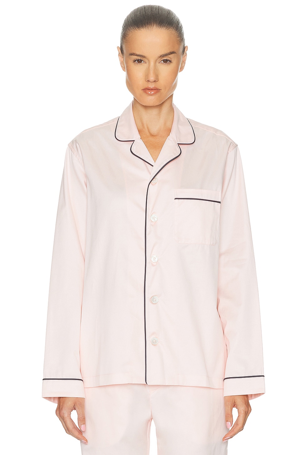 Tekla Pyjama Shirt In Pink