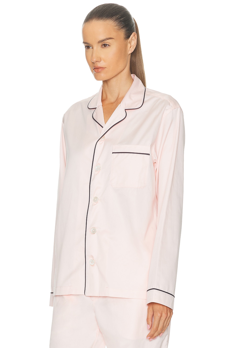 Tekla Pyjama Shirt In Pink