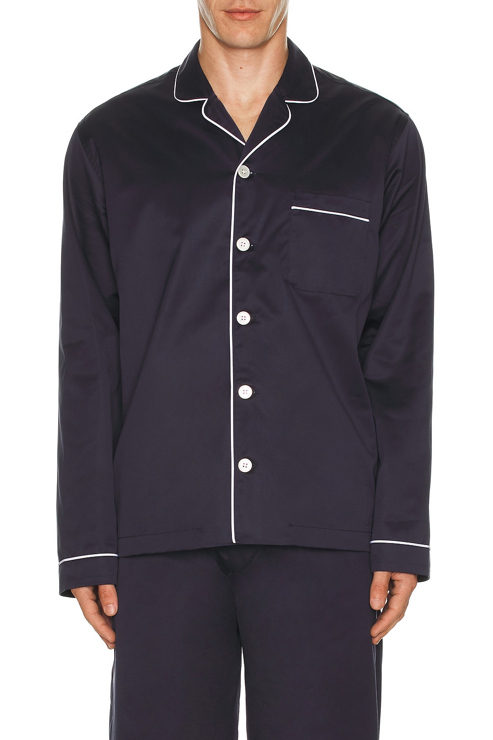 Image 1 of Tekla Pyjama Shirt in Chelsea