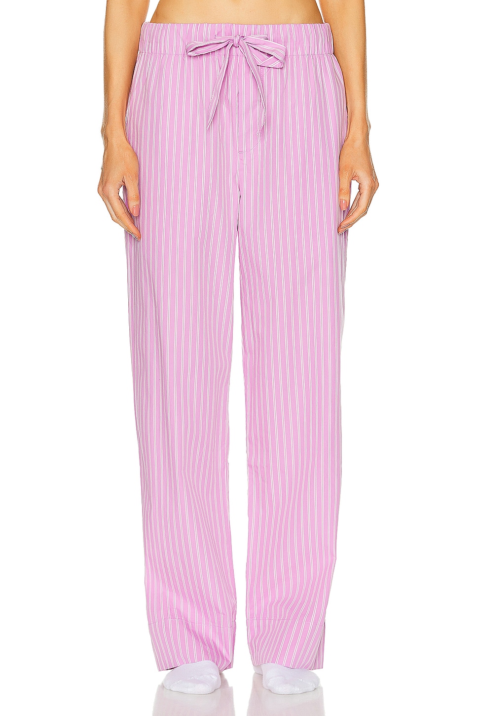 Image 1 of Tekla Stripe Pant in Purple Pink Stripes