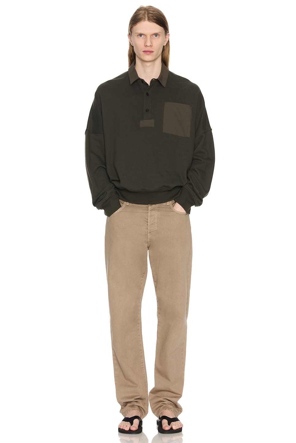 Image 1 of The Row Carlisle Jeans in Taupe