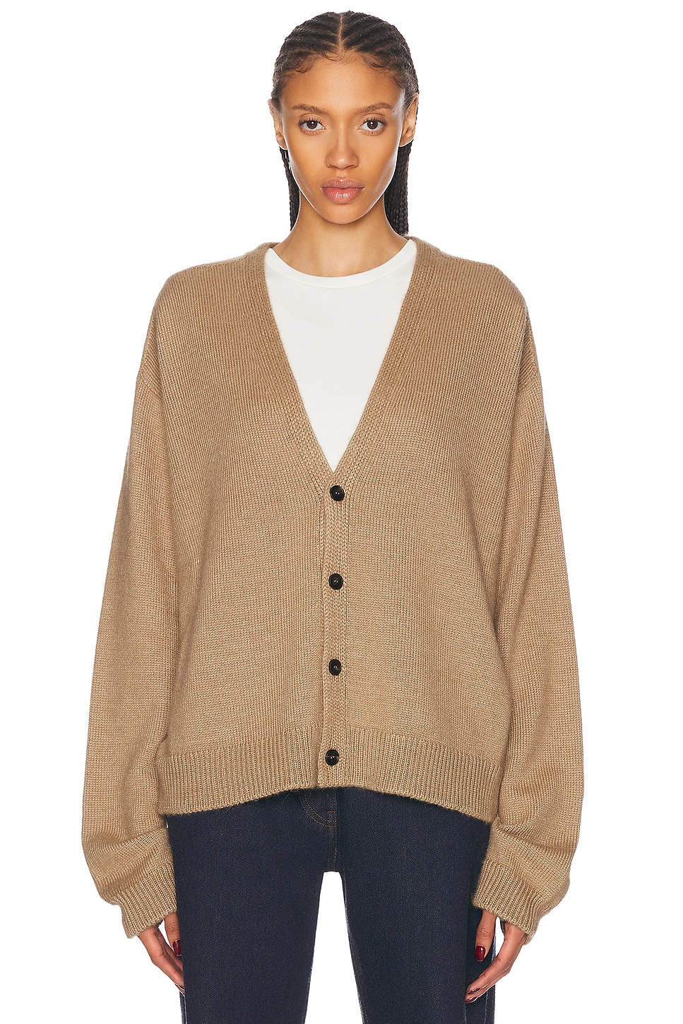 Image 1 of The Row Sheldon Cardigan in Camel