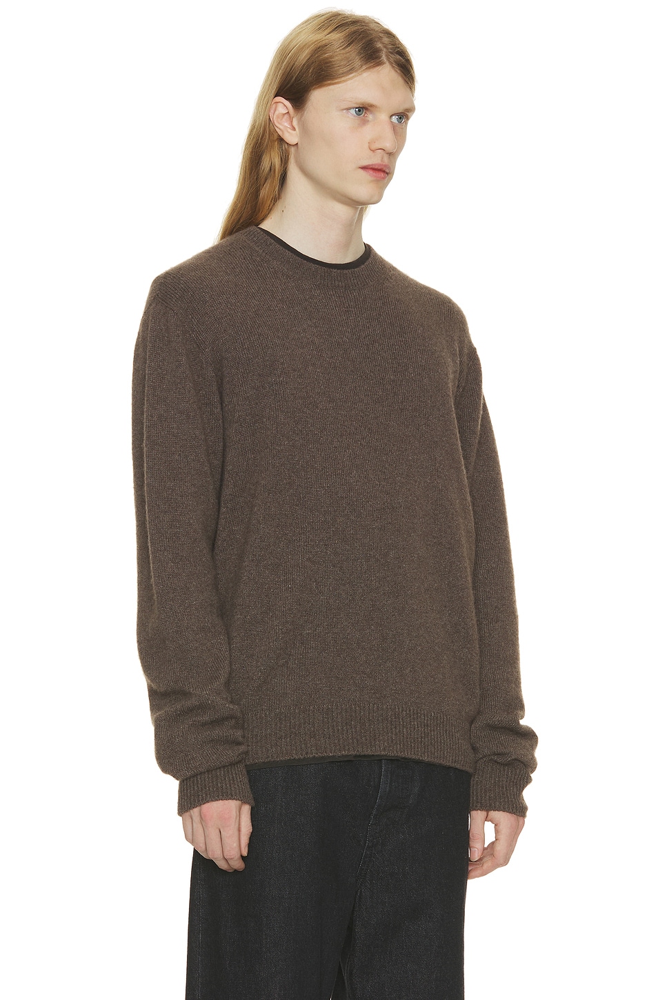 The Row Crew-neck Long-sleeves Sweater In Brown