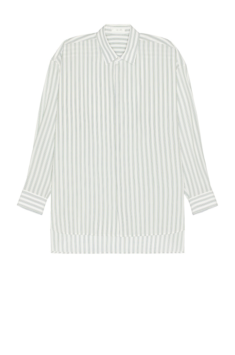 Image 1 of The Row Sisco Shirt in Ivory & Green