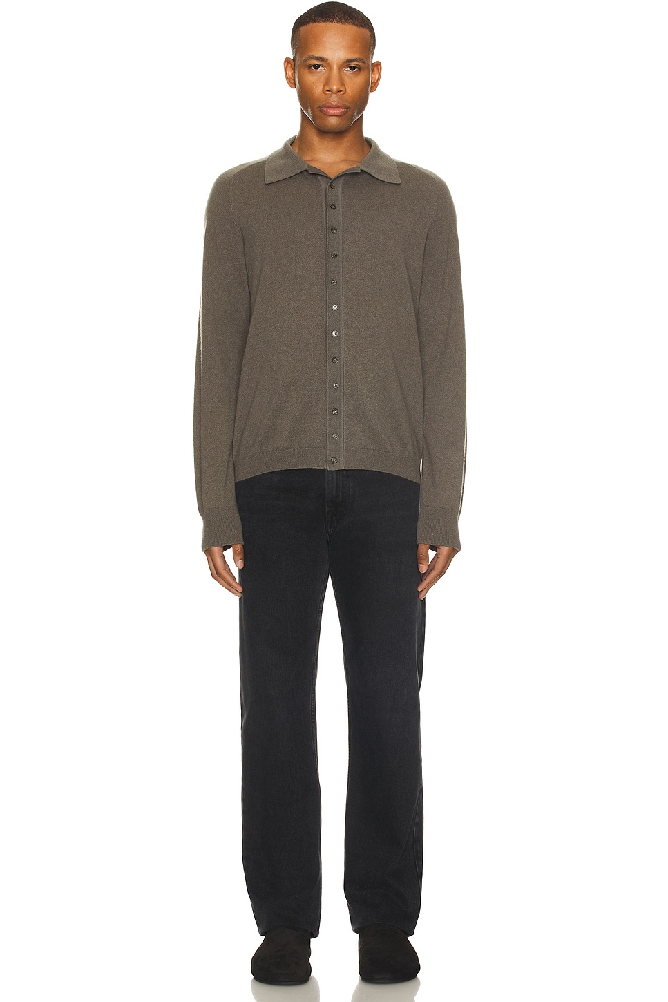 Image 1 of The Row Sinclair Top in Grey Green in Grey & Green