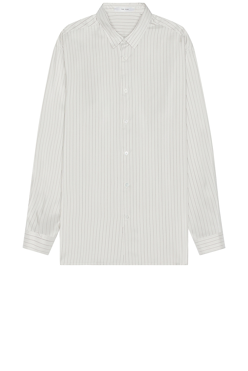 Image 1 of The Row Albie Shirt in Grey Stripe
