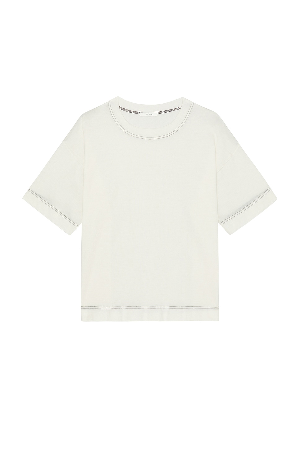 Image 1 of The Row Nico T-Shirt in Off White & Black